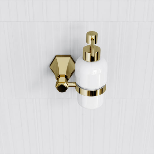 Eton Polished Brass Wall Mounted Soap Dispenser