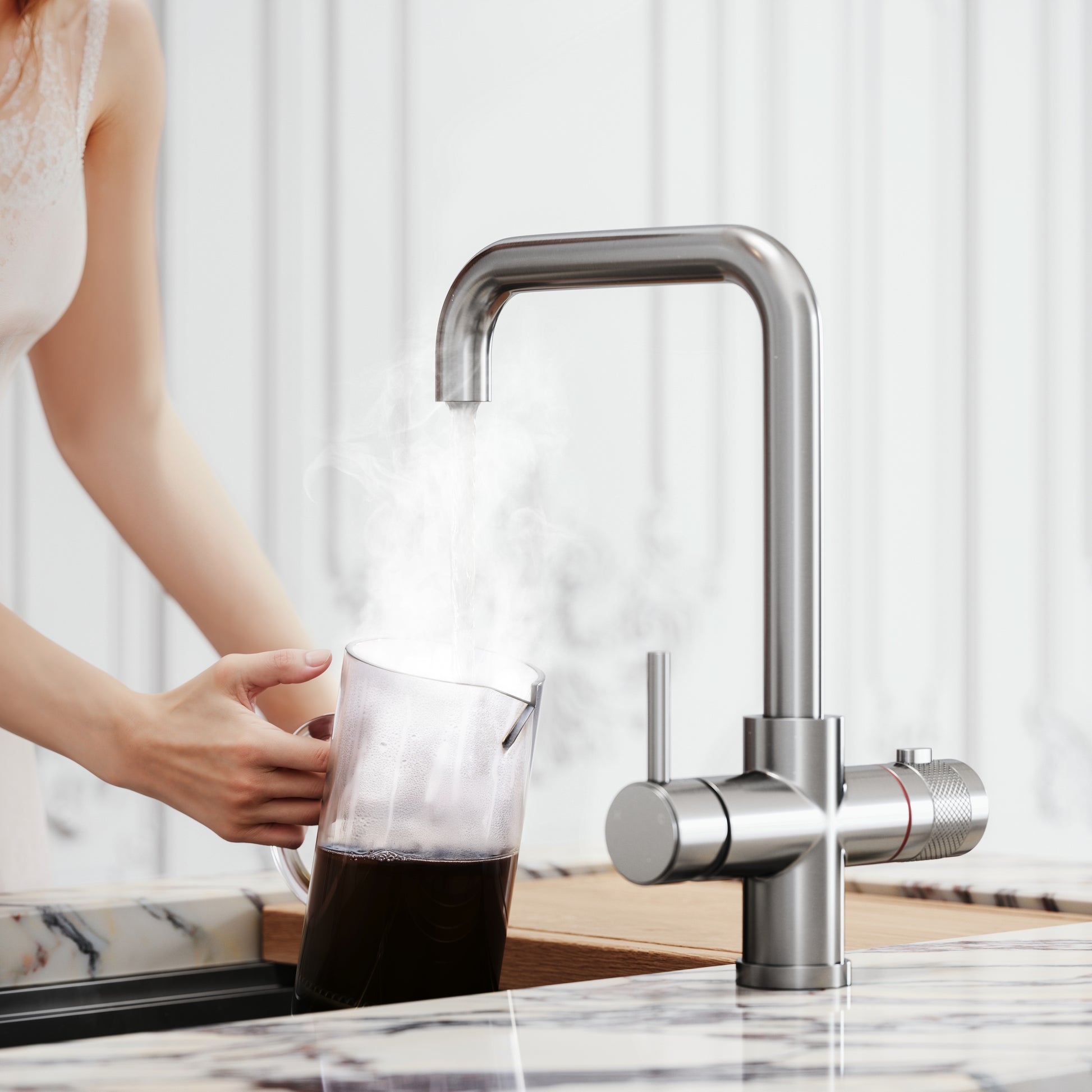 Filtrata 101 Brushed Nickel 4 in 1 Boiling Water Tap