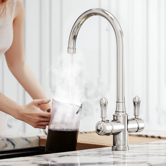 Filtrata Clarence Polished Nickel 4 in 1 Traditional Boiling Water Tap