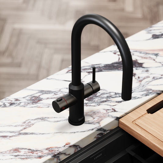 Filtrata Filtro Matte Black 4 in 1 Pull-out Boiling Water Tap