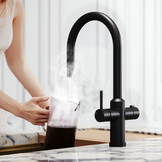 Filtrata Filtro Matte Black 4 in 1 Pull-out Boiling Water Tap
