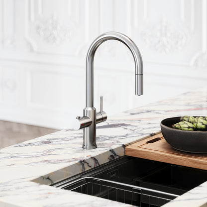 Filtrata Filtro Brushed Nickel 4 in 1 Pull-out Boiling Water Tap