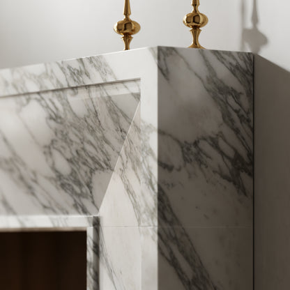 Beaumont Arabescato Honed Marble Fireplace 1600mm