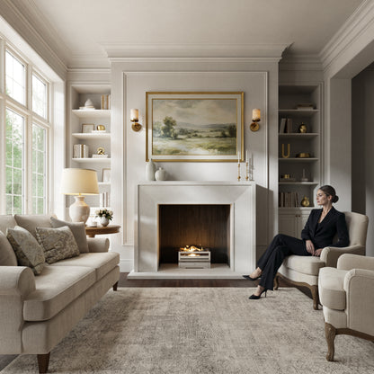 Beaumont Beige Limestone Honed Marble Fireplace 1600mm