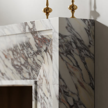 Beaumont Calacatta Viola Honed Marble Fireplace 1600mm