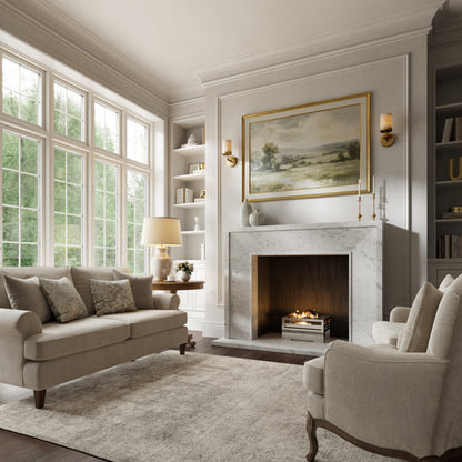 Beaumont Carrara Honed Marble Fireplace 1600mm