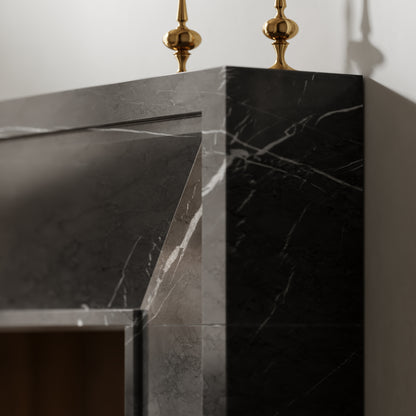 Beaumont Pietra Grey Honed Marble Fireplace 1600mm