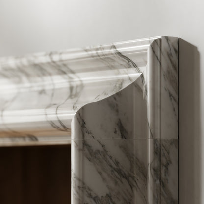 Carmina Arabescato Honed Marble Fireplace 1500mm