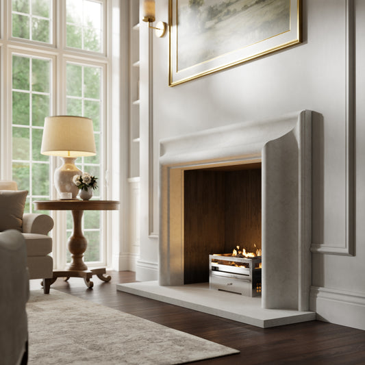 Carmina Beige Limestone Honed Marble Fireplace 1500mm
