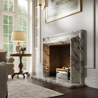 Carmina Calacatta Viola Honed Marble Fireplace 1500mm