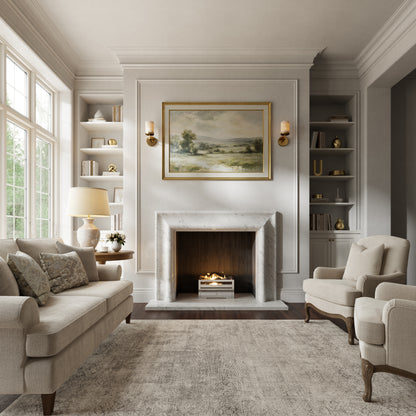 Carmina Carrara Honed Marble Fireplace 1500mm