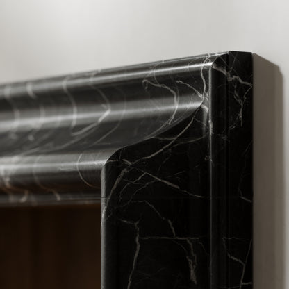 Carmina Nero Marquina Honed Marble Fireplace 1500mm