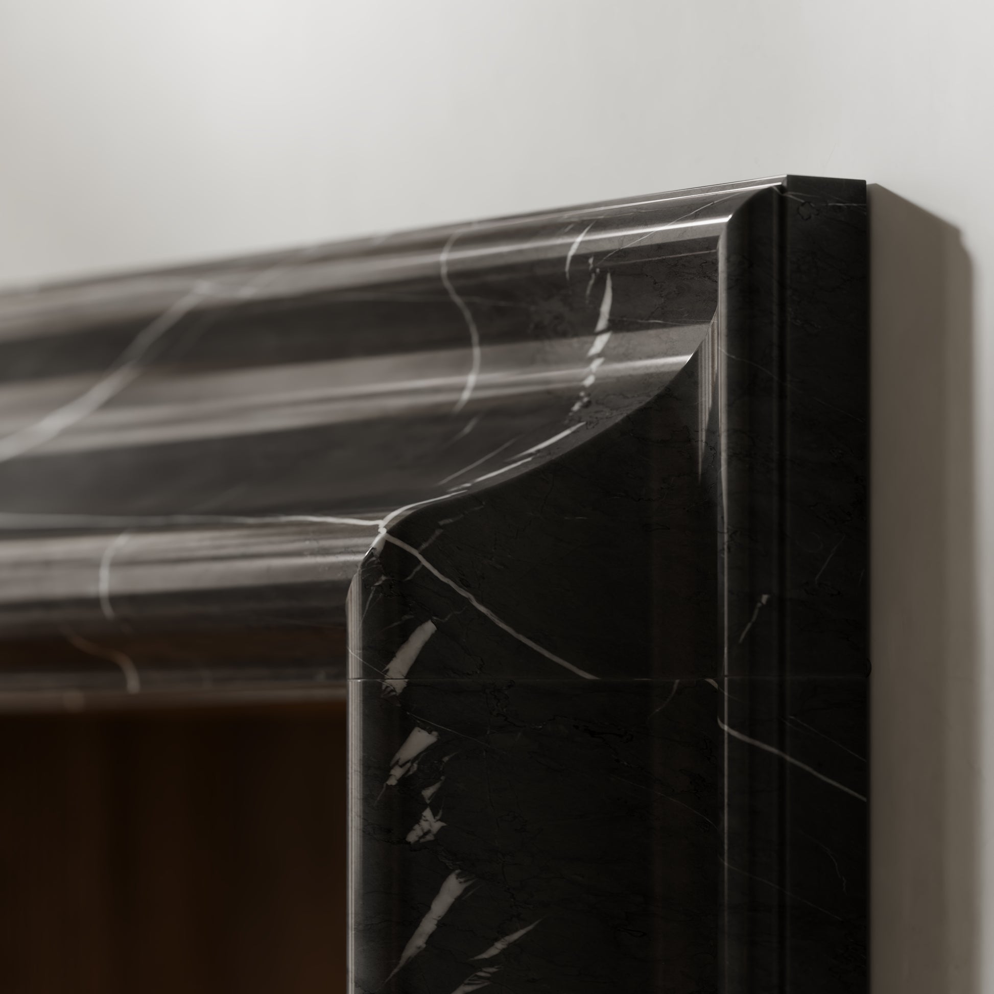 Carmina Pietra Grey Honed Marble Fireplace 1500mm