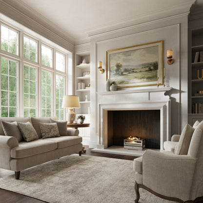 Carrington Beige Limestone Honed Marble Fireplace 1700mm