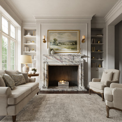 Carrington Calacatta Viola Honed Marble Fireplace 1700mm