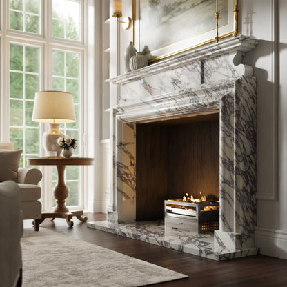 Carrington Calacatta Viola Honed Marble Fireplace 1700mm