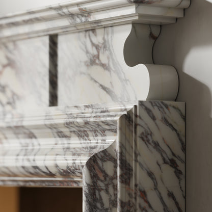 Carrington Calacatta Viola Honed Marble Fireplace 1700mm