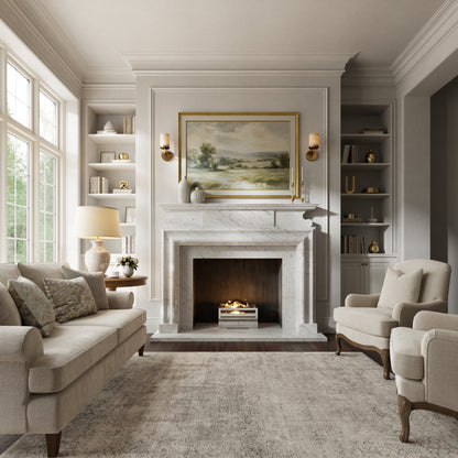 Carrington Carrara Honed Marble Fireplace 1700mm