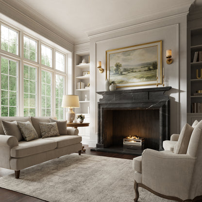 Carrington Pietra Grey Honed Marble Fireplace 1700mm