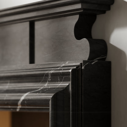 Carrington Pietra Grey Honed Marble Fireplace 1700mm