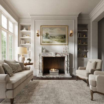 Chalis Calacatta Viola Honed Marble Fireplace 1500mm