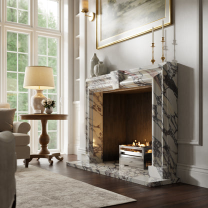 Chalis Calacatta Viola Honed Marble Fireplace 1500mm