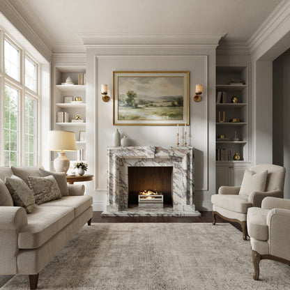 Chalis Calacatta Viola Honed Marble Fireplace 1500mm