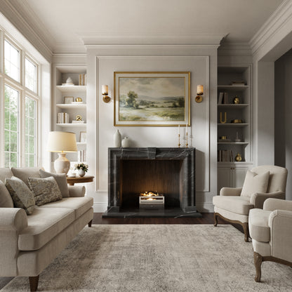 Chalis Pietra Grey Honed Marble Fireplace 1500mm
