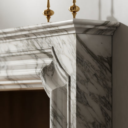 Chambord Arabescato Honed Marble Fireplace 1600mm