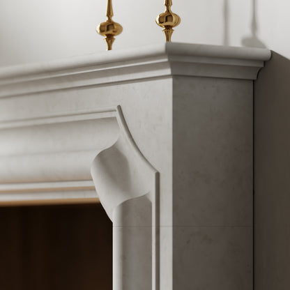 Chambord Beige Limestone Honed Marble Fireplace 1600mm