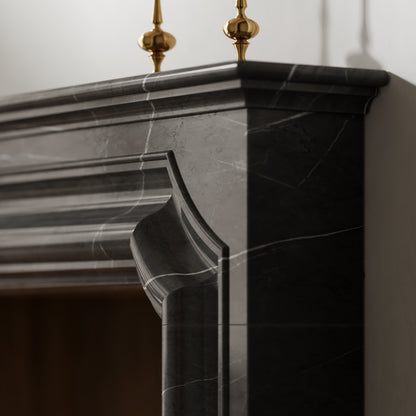 Chambord Pietra Grey Honed Marble Fireplace 1600mm