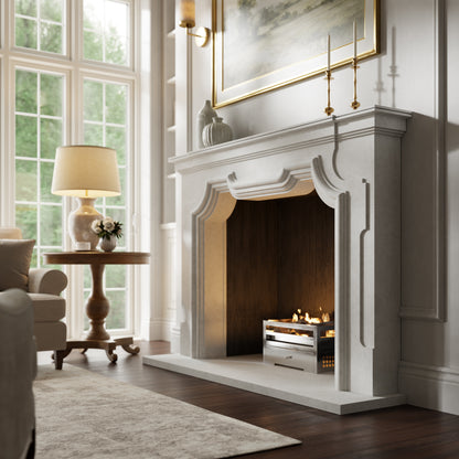 Chantilly Beige Limestone Honed Marble Fireplace 1720mm