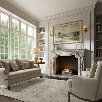 Chantilly Calacatta Viola Honed Marble Fireplace 1720mm