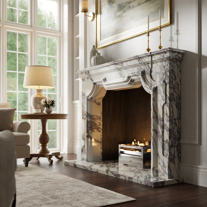 Chantilly Calacatta Viola Honed Marble Fireplace 1720mm