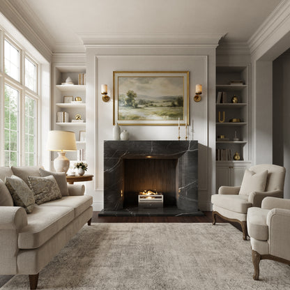 Clermont Pietra Grey Honed Marble Fireplace 1600mm
