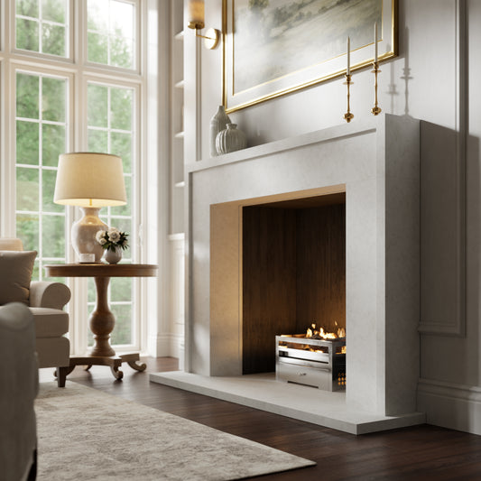 Collingham Beige Limestone Honed Marble Fireplace 1600mm