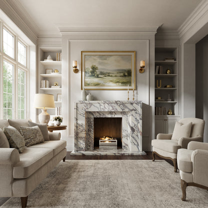 Collingham Calacatta Viola Honed Marble Fireplace 1600mm