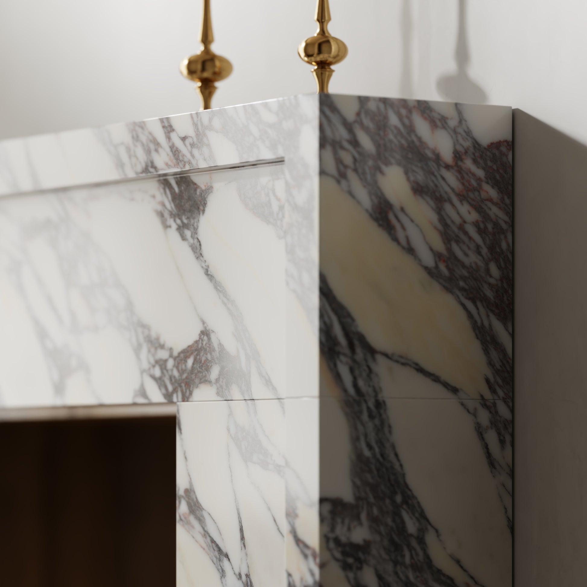 Collingham Calacatta Viola Honed Marble Fireplace 1600mm