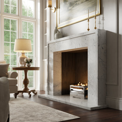 Collingham Carrara Honed Marble Fireplace 1600mm