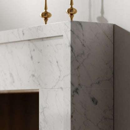 Collingham Carrara Honed Marble Fireplace 1600mm