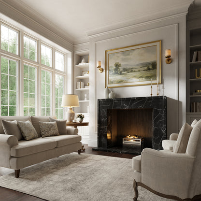 Collingham Nero Marquina Honed Marble Fireplace 1600mm