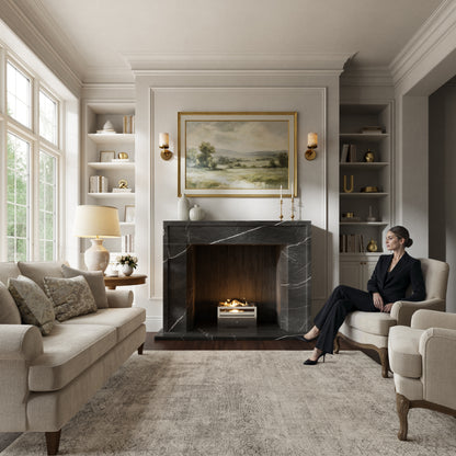 Collingham Pietra Grey Honed Marble Fireplace 1600mm