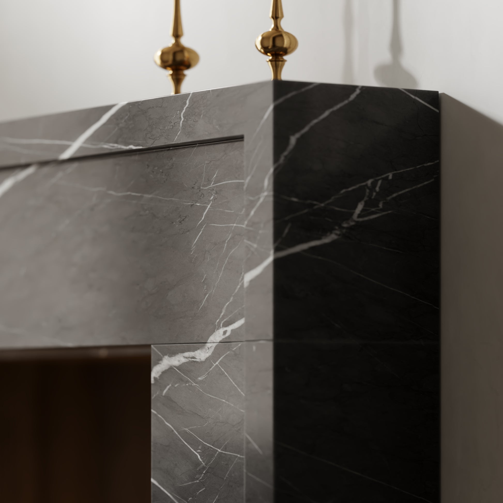 Collingham Pietra Grey Honed Marble Fireplace 1600mm