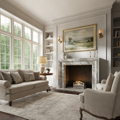 Corinthia Arabescato Honed Marble Fireplace 1600mm