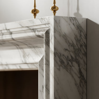 Corinthia Arabescato Honed Marble Fireplace 1600mm
