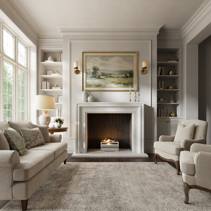 Corinthia Beige Limestone Honed Marble Fireplace 1600mm