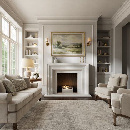 Corinthia Beige Limestone Honed Marble Fireplace 1600mm