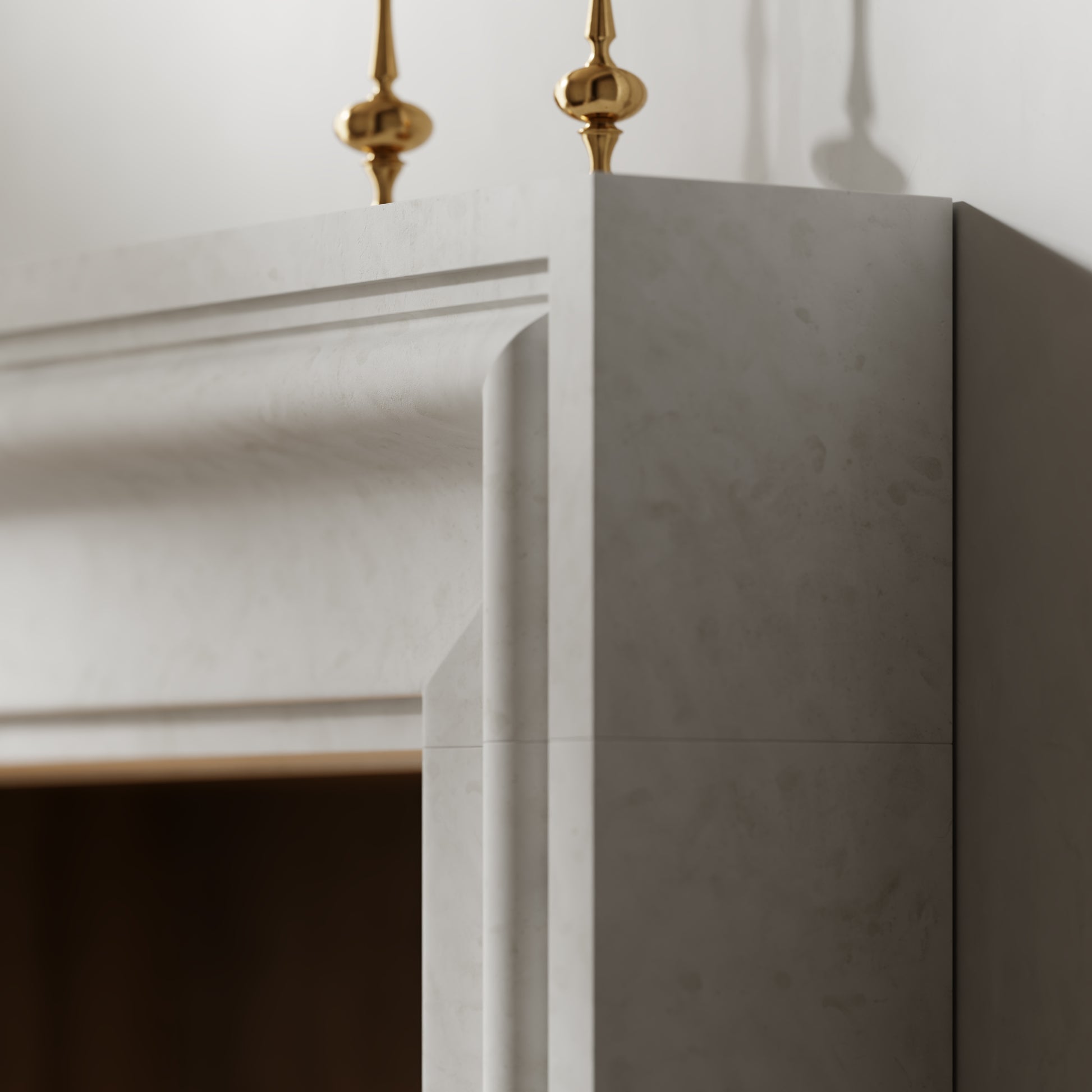 Corinthia Beige Limestone Honed Marble Fireplace 1600mm