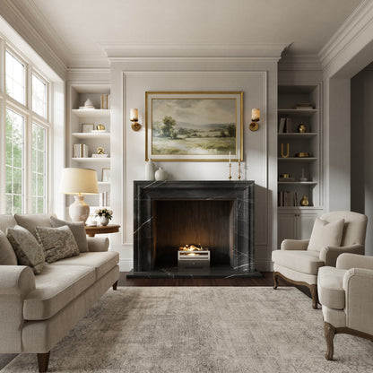Corinthia Pietra Grey Honed Marble Fireplace 1600mm