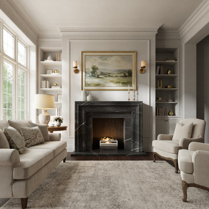 Corinthia Pietra Grey Honed Marble Fireplace 1600mm